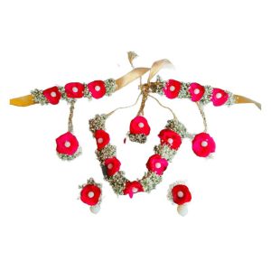 Elegant Floral Haldi & Mehendi Jewelry - 1 Set