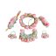 Pink Roses and Gypsophila Fresh Floral Jewellery Set