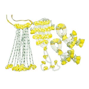 Traditional Yellow & White Wedding Garland – 1 Set