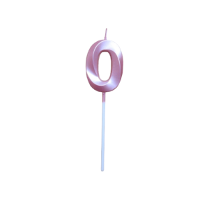 Rose Pink 0-9 Number Candles for Cake