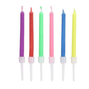 Colorflame Birthday Candles with Colored Flames