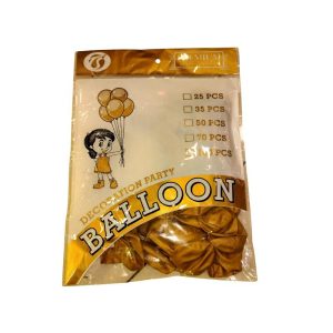 Metallic Party Decoration Balloons - 35 pcs - #bd8c41