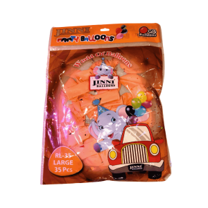 Jinni GB Plain Party Balloons - Pack of 35 - #fd8a42, Large