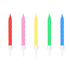Multi-Color Rotate Birthday Candles - 5 pcs (1 set)