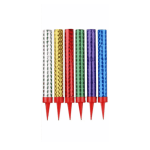 Multi-color Birthday Cake Sparkler Fountain Candles with Plastic Base