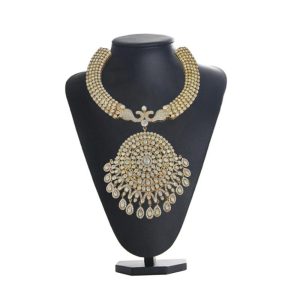 925 Sterling Silver 22K Gold Plated Detachable Moissanite and CZ Necklace