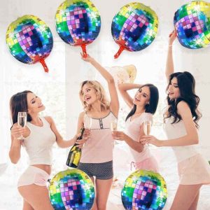Multicolor 4D Disco Ball Foil Balloon
