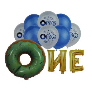 Donut One First Birthday Balloon Set - 12 pcs