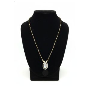 Elegant 22K Gold Plated 925 Silver Mangalsutra with Pear Moissanite Pendant