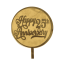 Happy 25th Anniversary Gold Acrylic Cake Topper
