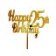 Happy 25th Birthday Golden Mirror Acrylic Cake Topper
