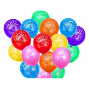 Happy Birthday Multicolor Decoration Balloons - Pack of 25