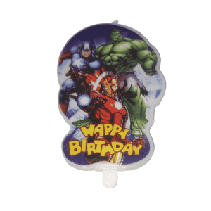 Marvel Avengers Happy Birthday Candle