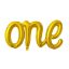 Gold "One" Script Foil Balloon
