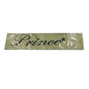 Golden Glitter Prince Birthday Party Sash