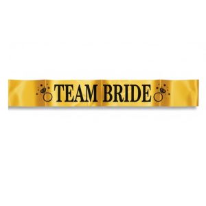 Elegant Golden Team Bride Bachelorette Party Sash