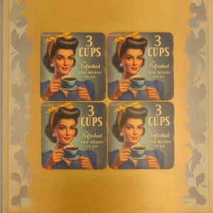 Cafe Muse Retro Coaster Set - Set of 6
