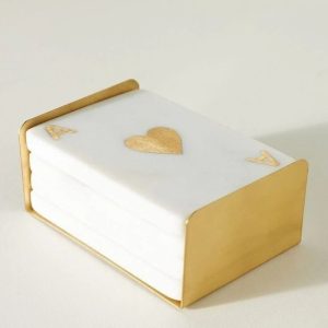 Ace Marble Coasters - Set of 4