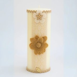 Rustic Bloom Ivory Candle