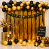 black and gold balloons decorations
