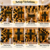 black and gold balloons decorations